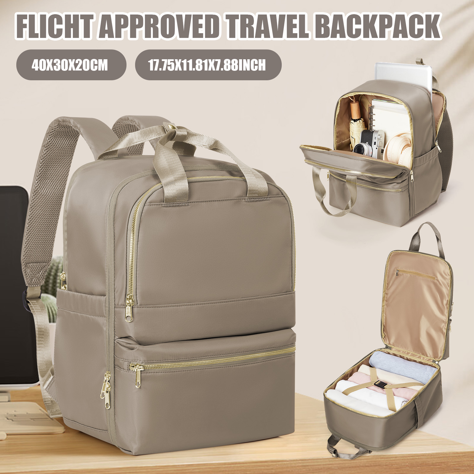 Laptop Bag - Ryanair 40x30x20 Travel Backpack for Women,