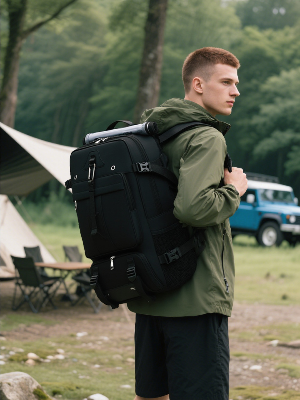 Laptop Bag - 60L Large Travel Backpack Waterproof Expandable