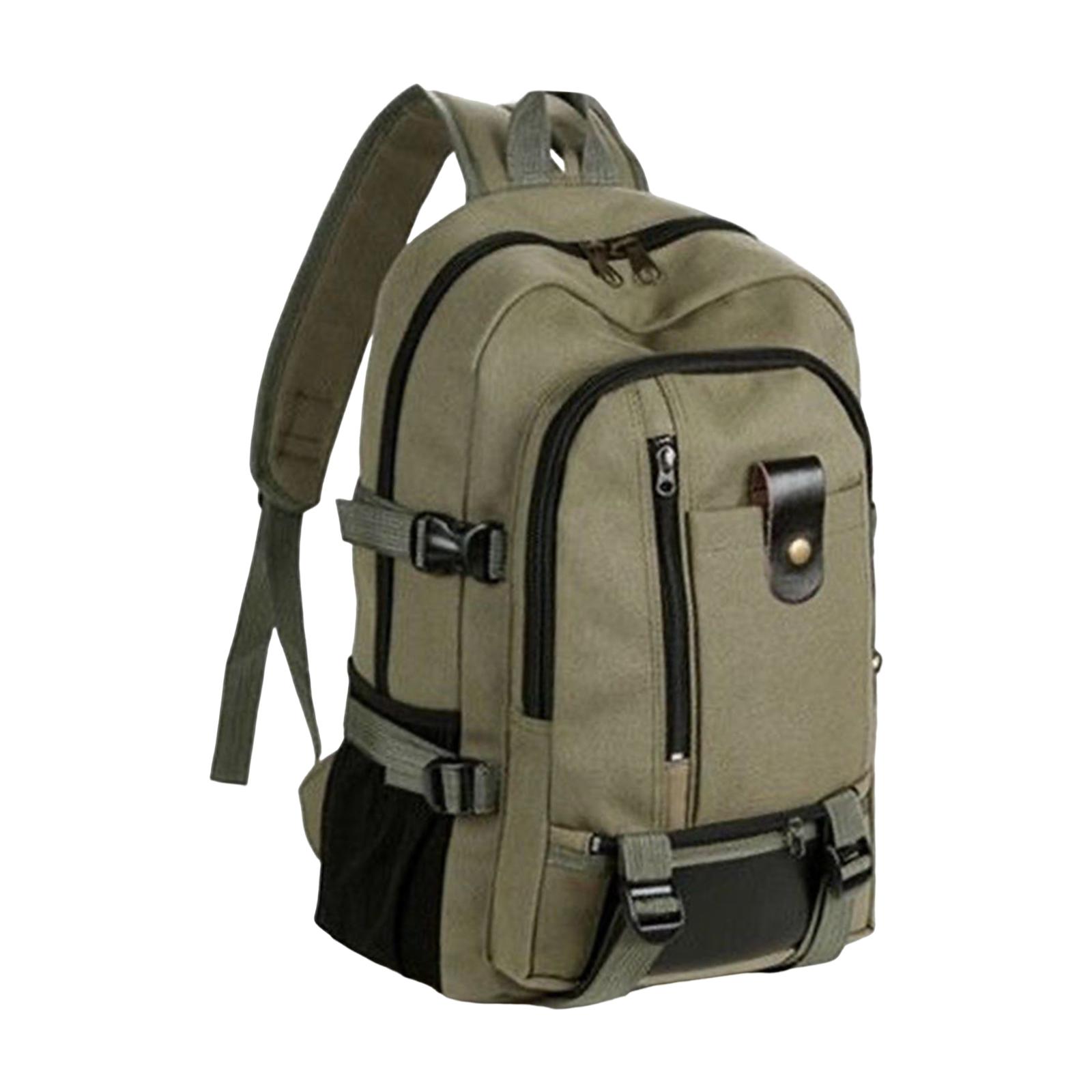 Laptop Bag - Large Canvas Travel Backpack Laptop Bag