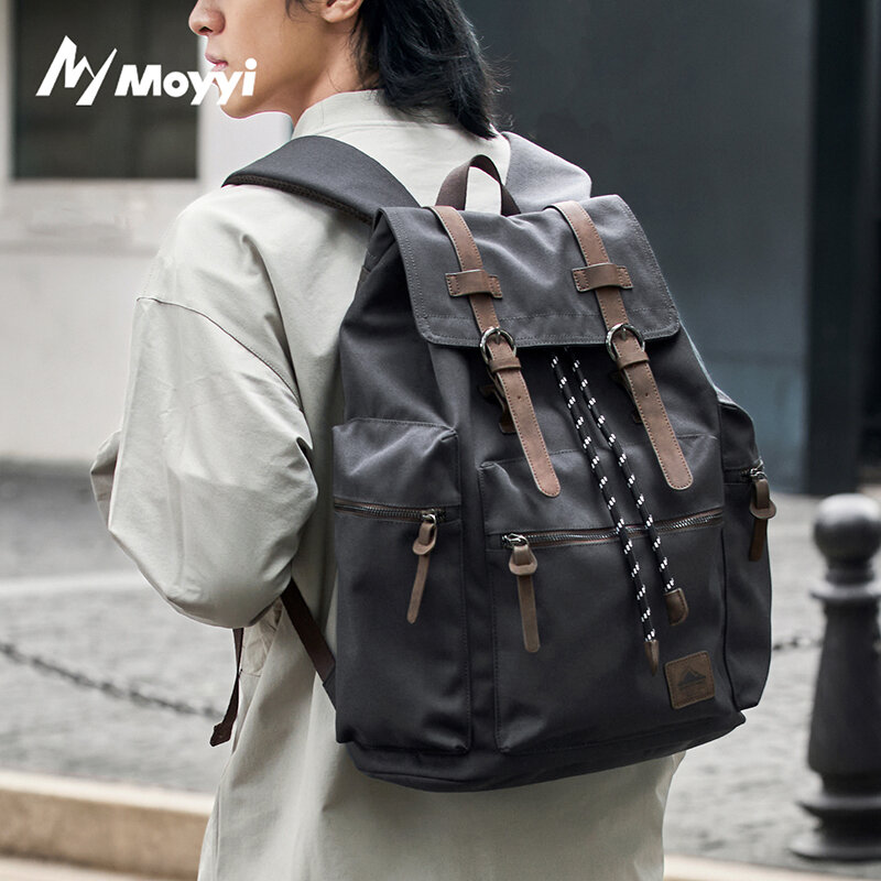 Laptop Bag - MOYYI 27L Large Flap Backpack For