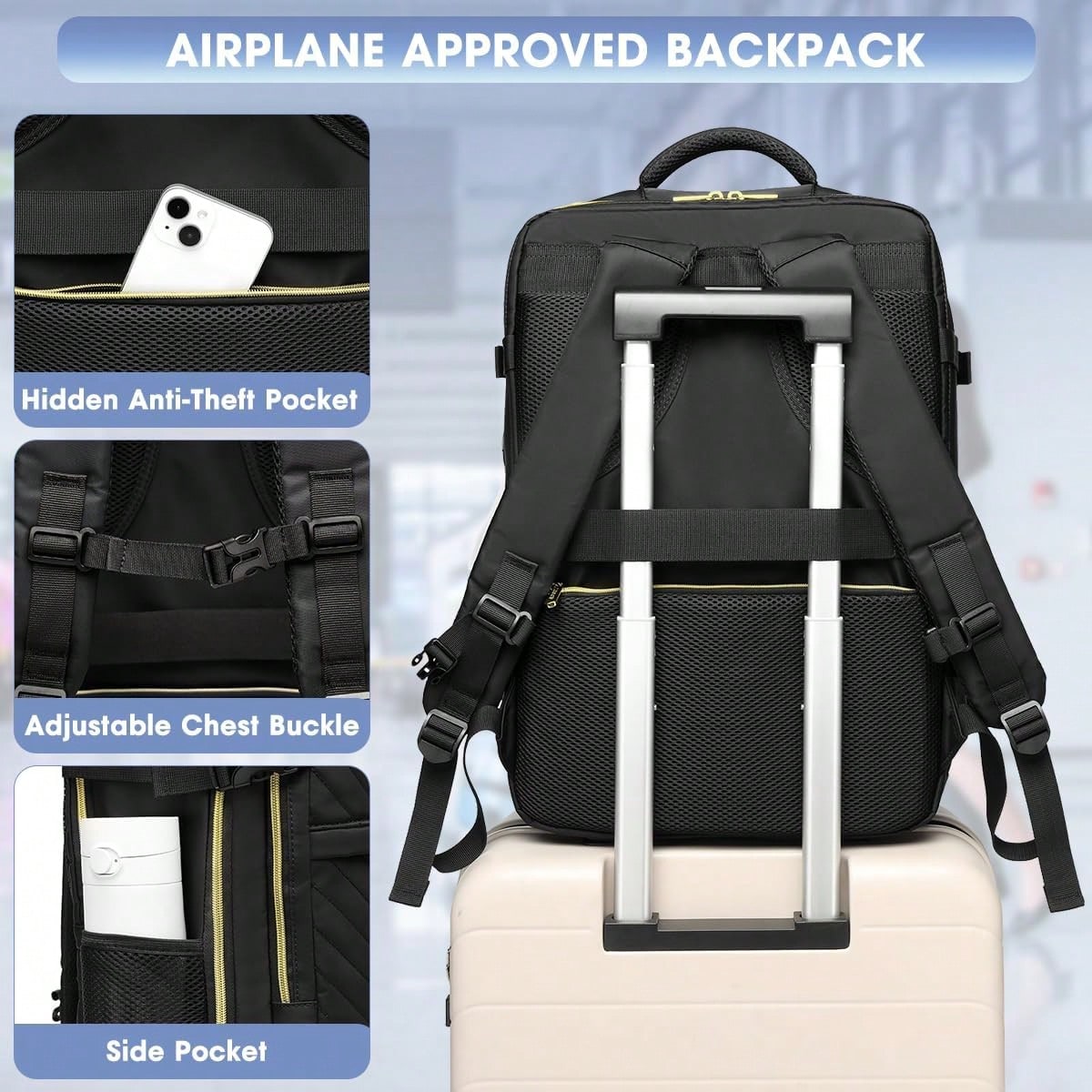 Large Carry On Travel Backpack - Laptop Bag recension och pris