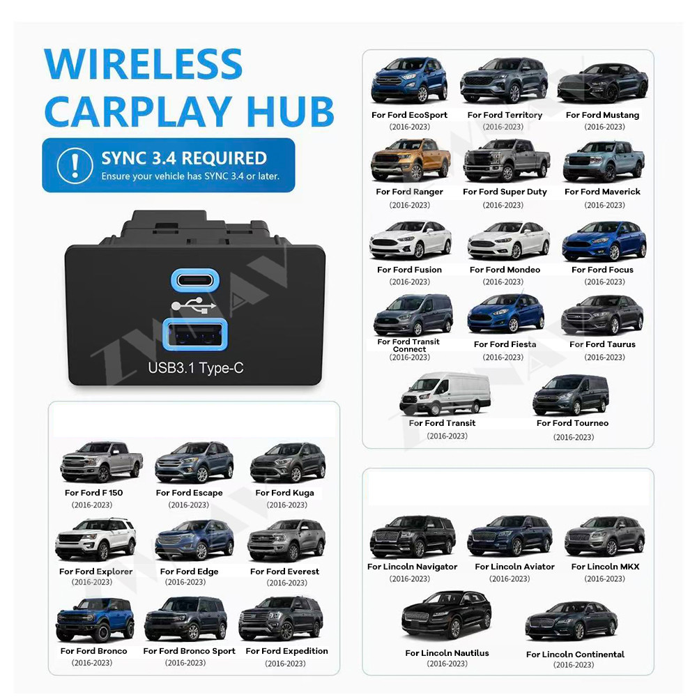 Wireless CarPlay Android Auto  - Usb C Hub recension och pris