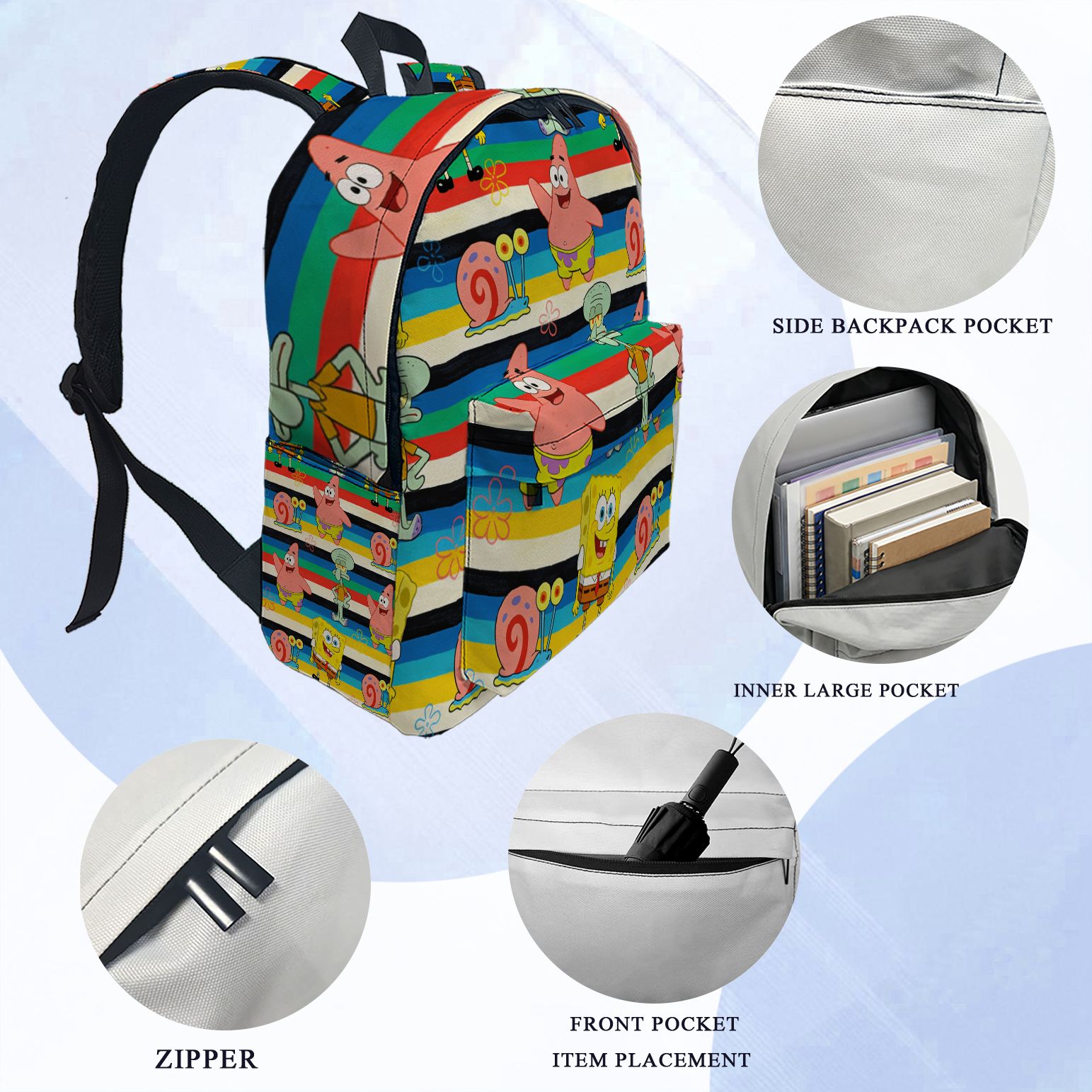 SpongeBob SquarePants Striped  - Laptop Bag recension och pris