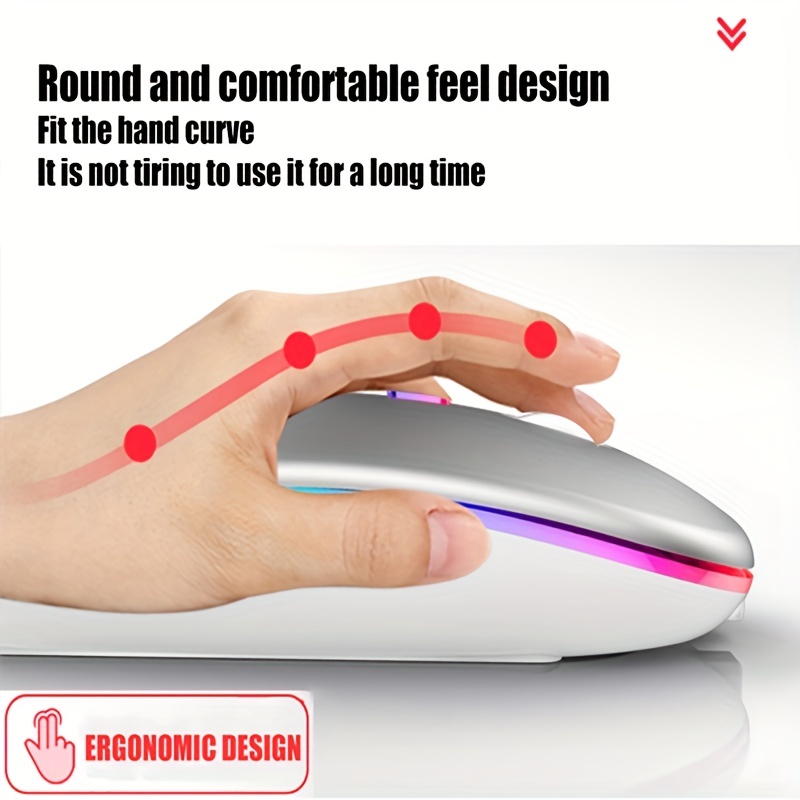Wireless Mouse RGB Rechargeabl - Laptop Mouse recension och pris