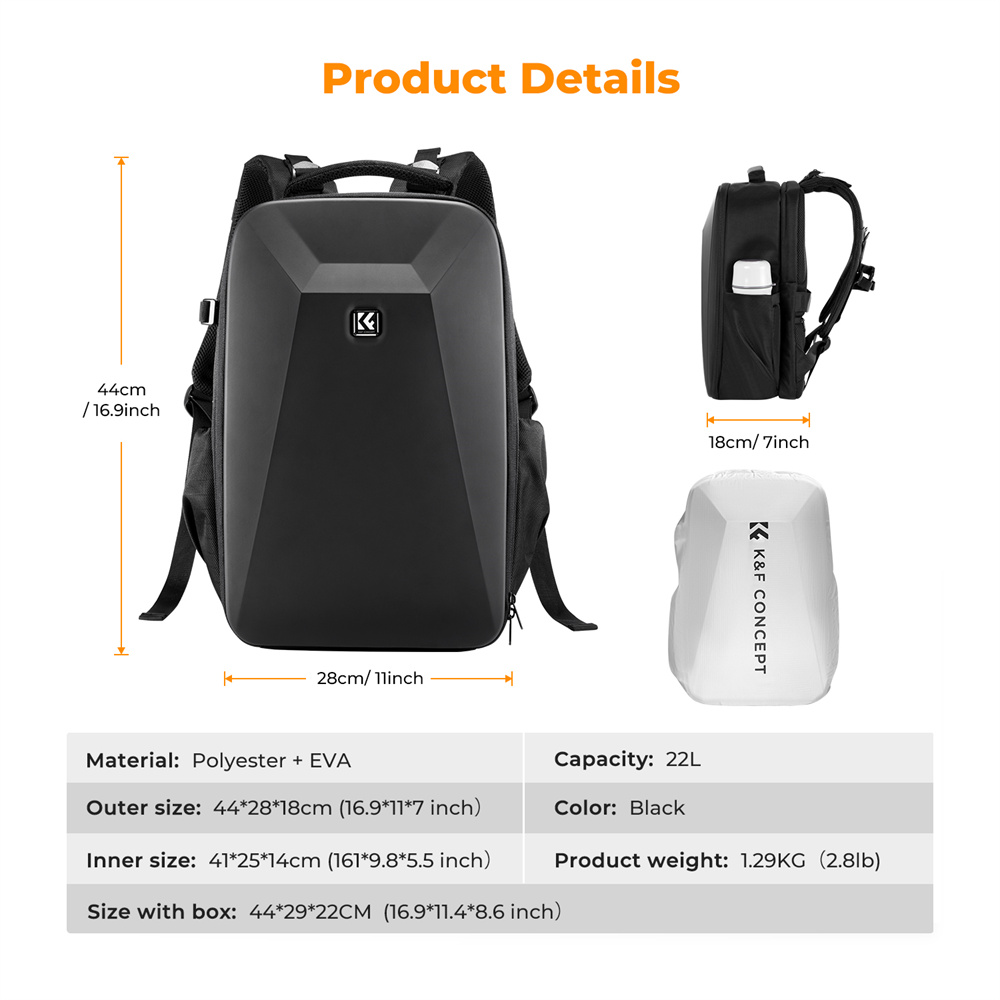 K&F CONCEPT Large Capacity Cam - Laptop Original Accessories recension och pris